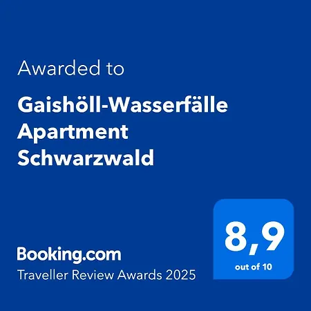 Apartamento Gaishoell-wasserfaelle Schwarzwald Sasbachwalden